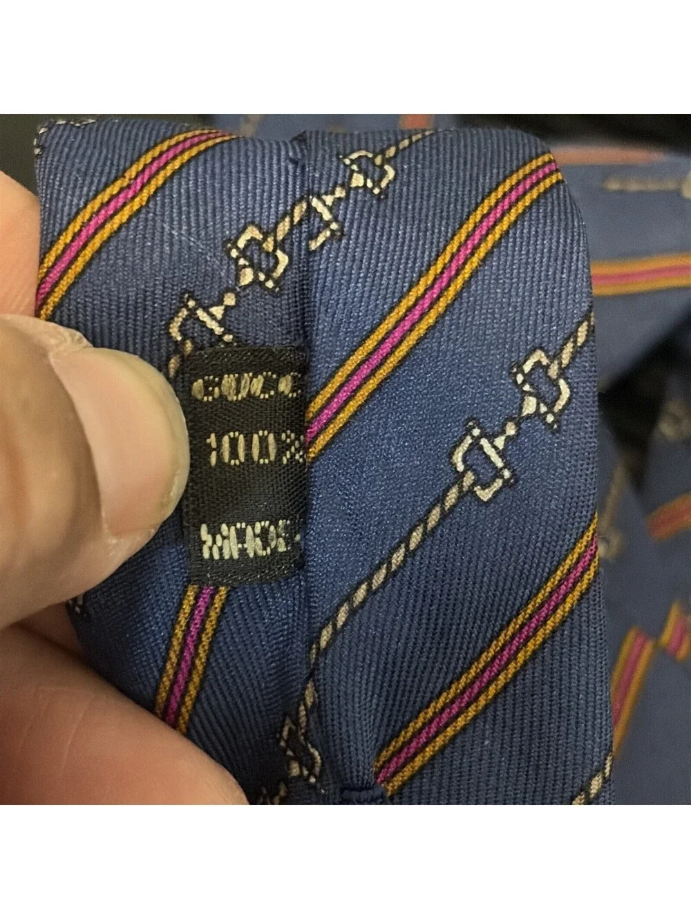 Gucci Navy Blue Classic Silk Necktie